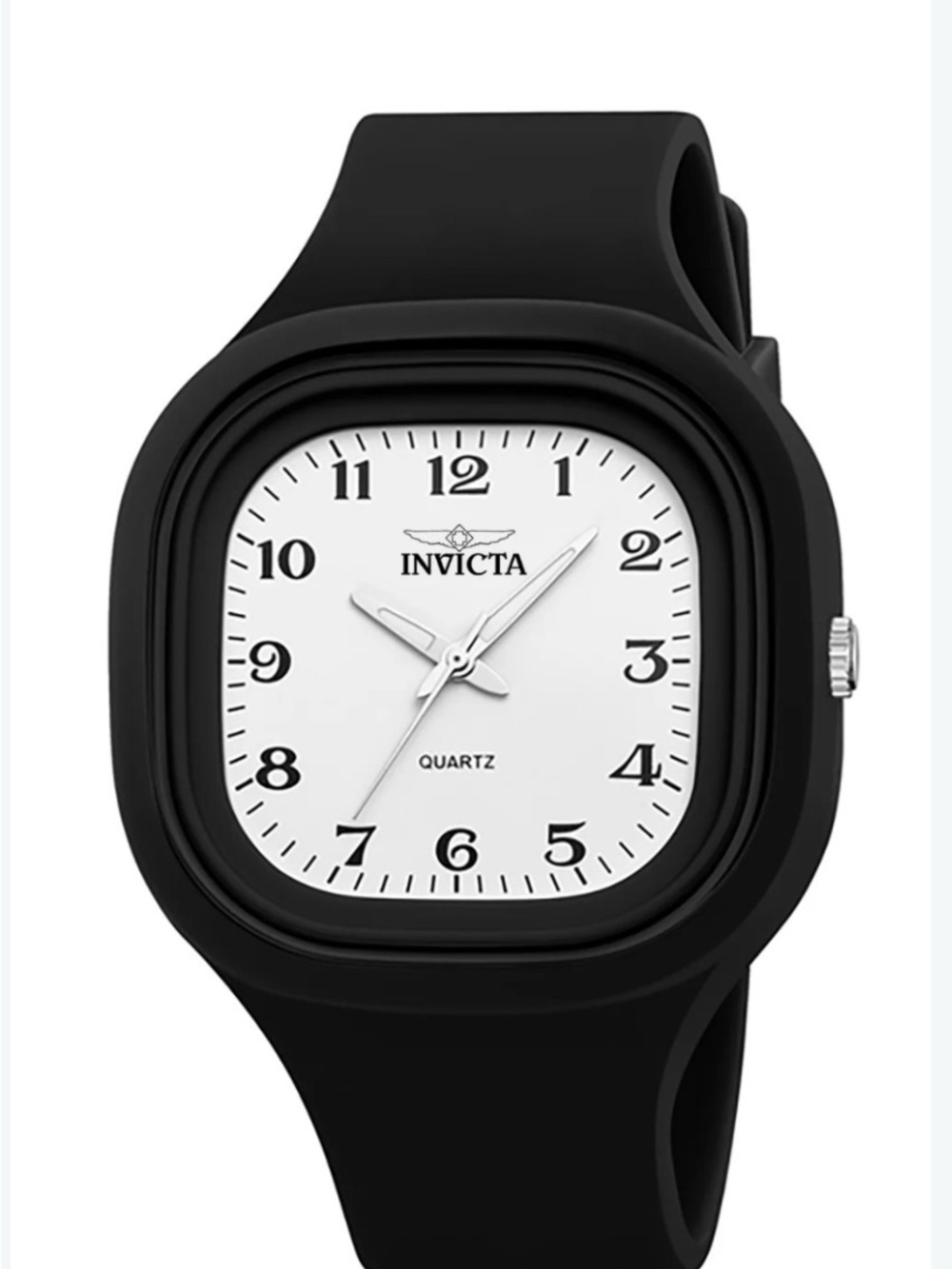 Invicta Black Celestial Silicone Watch with white dial NWT